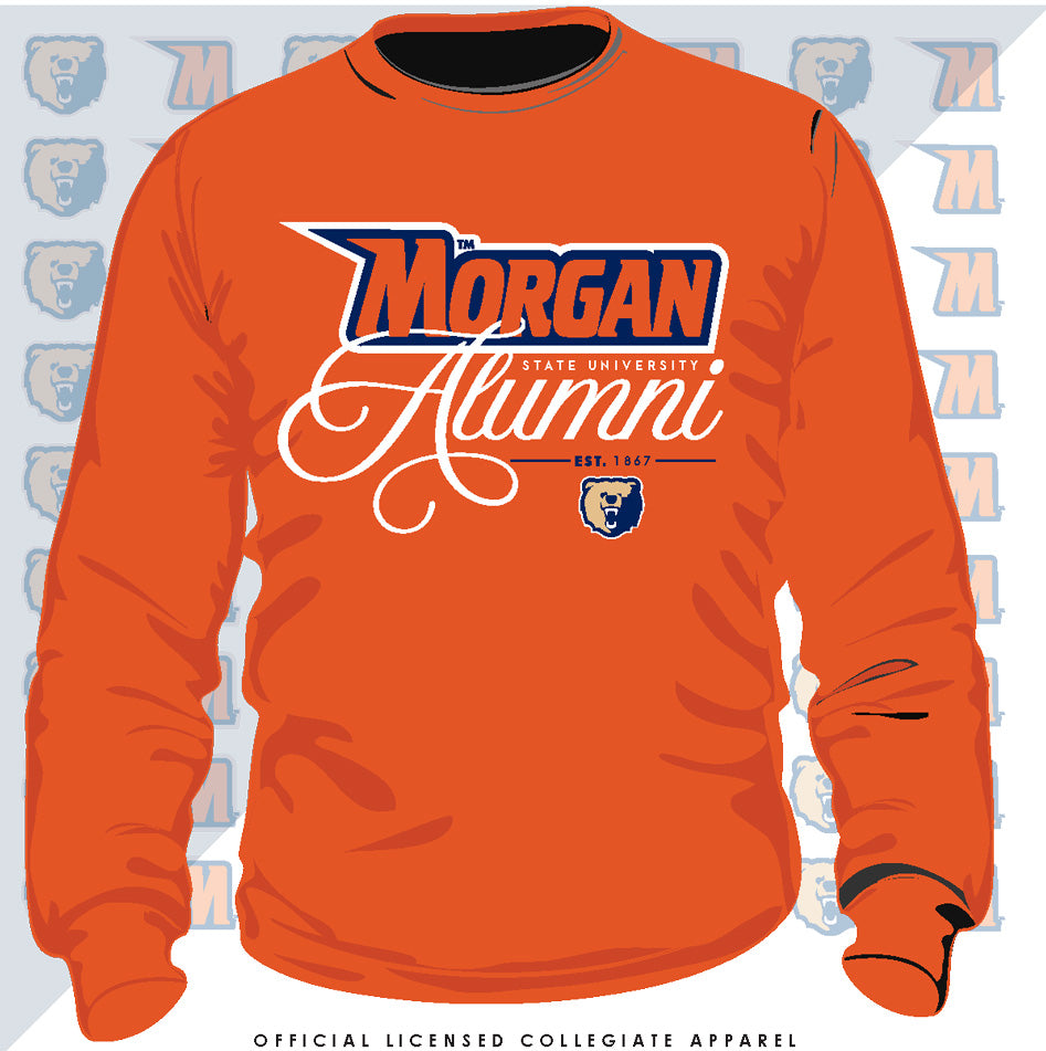 Morgan State | FANCY ALUMNI Orange Unisex Sweatshirt -Z-