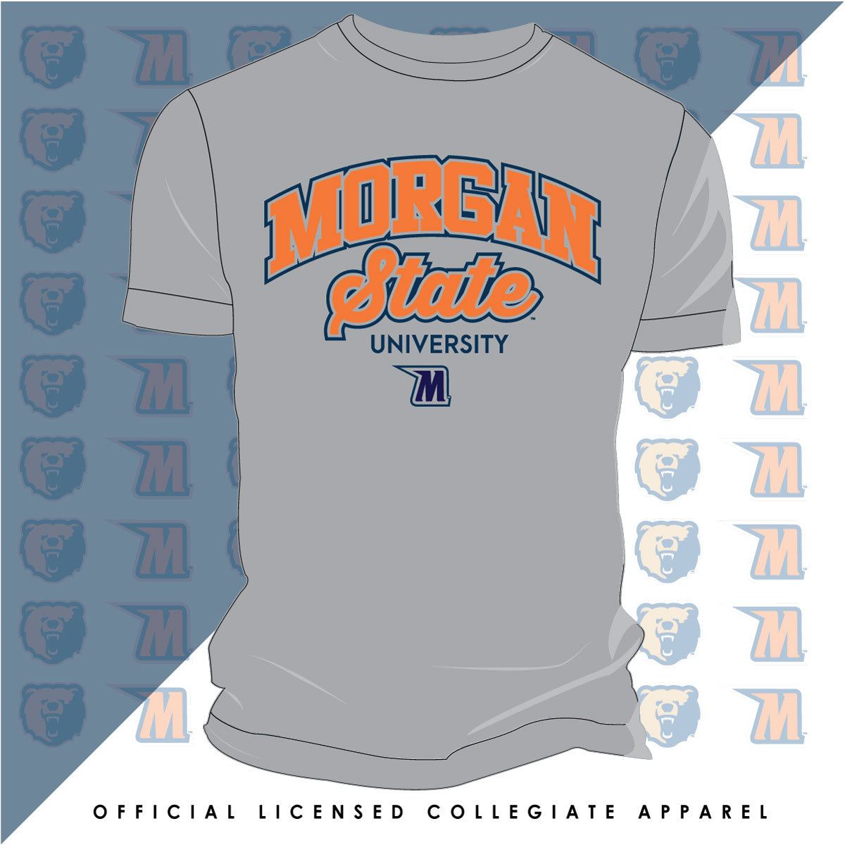 Morgan State | Univ. ARCH Navy Unisex Tees (**)