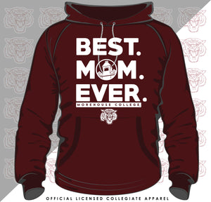 MOREHOUSE | BEST "MOM" EVER Maroon Unisex Hoodie(Z)