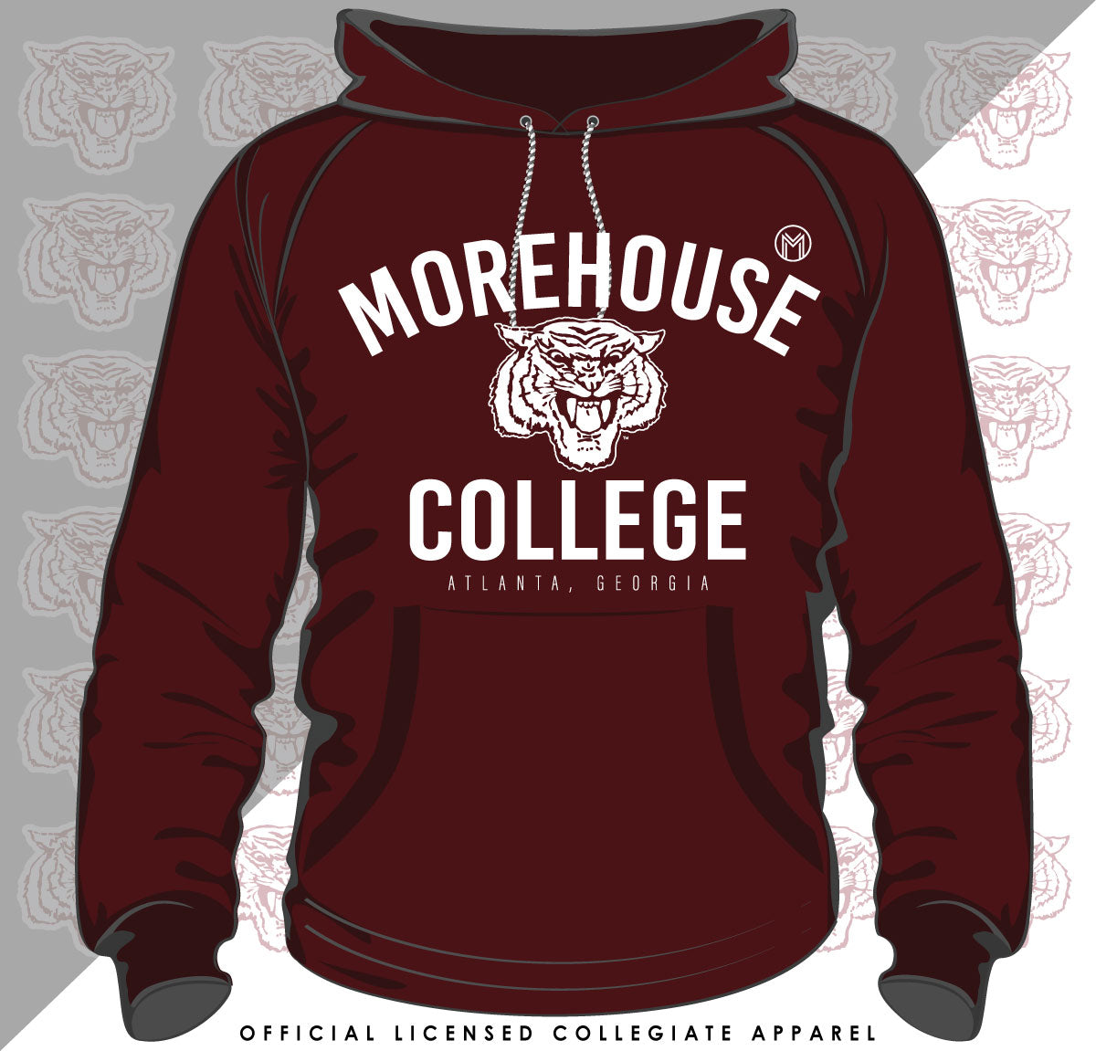 MOREHOUSE  | Tiger LOGO Maroon Unisex Hoodies -Z-