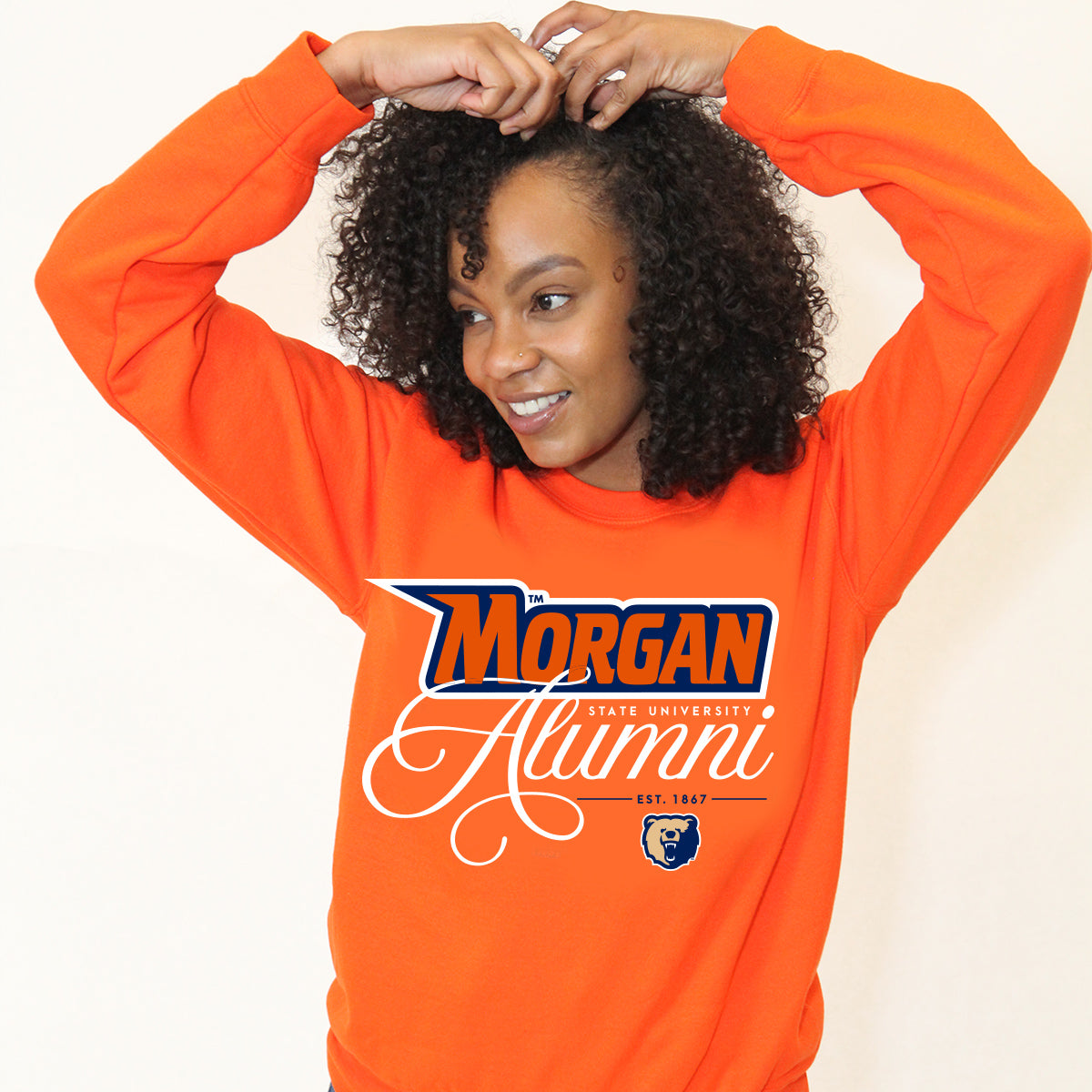Morgan State | FANCY ALUMNI Orange Unisex Sweatshirt -Z-