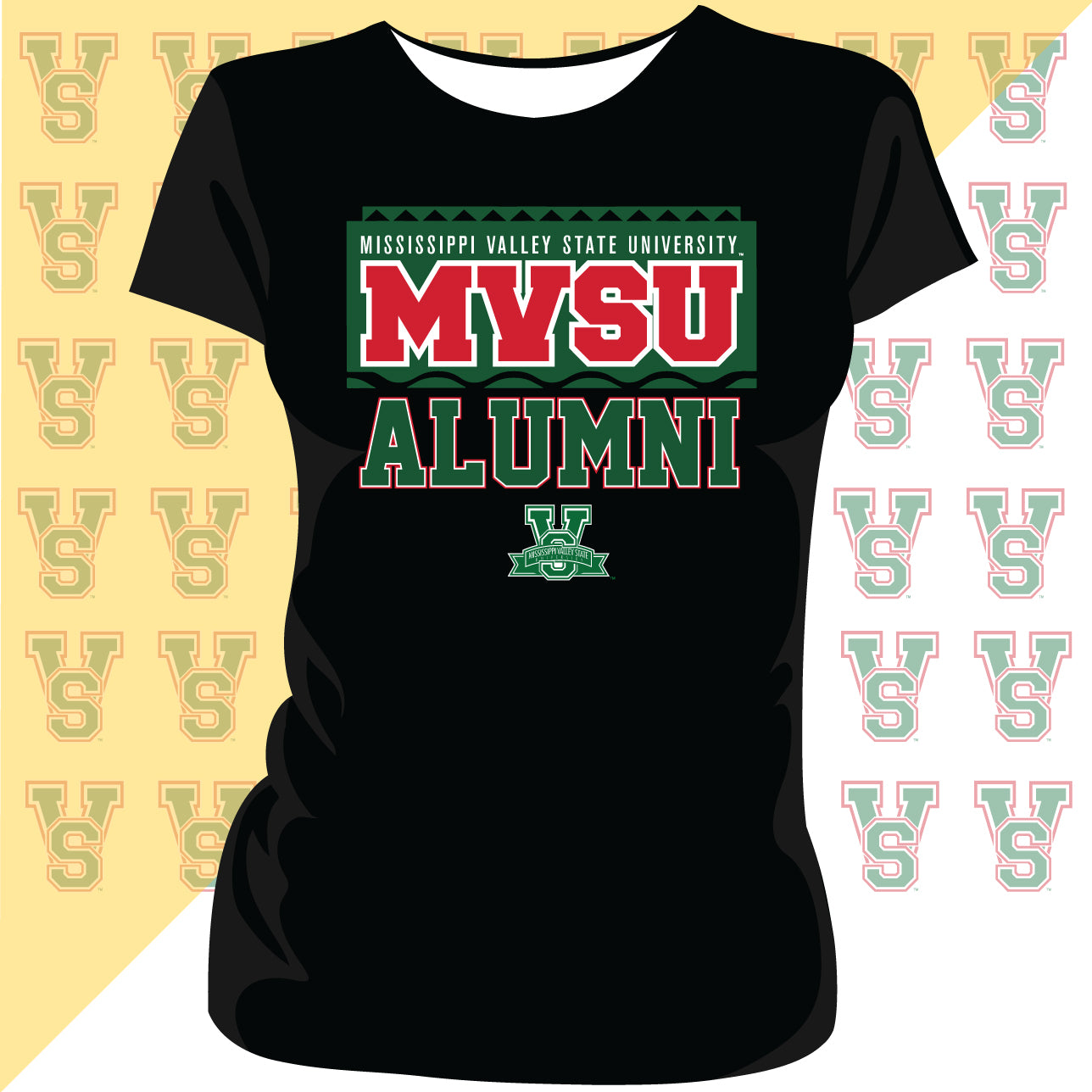 MVSU |  90s ALUMNI Black Ladies Tees (Z)