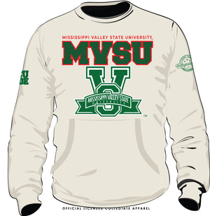 MVSU  |  Chenille LOGO  | CREAM UNISEX SWEATSHIRT