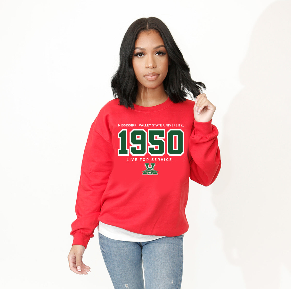 50s.60sKANSAS STATE UNIVERSITY スウェット MVSU | EST. 1950 RED Unisex Sweatshirt (**) – collegiateluxe