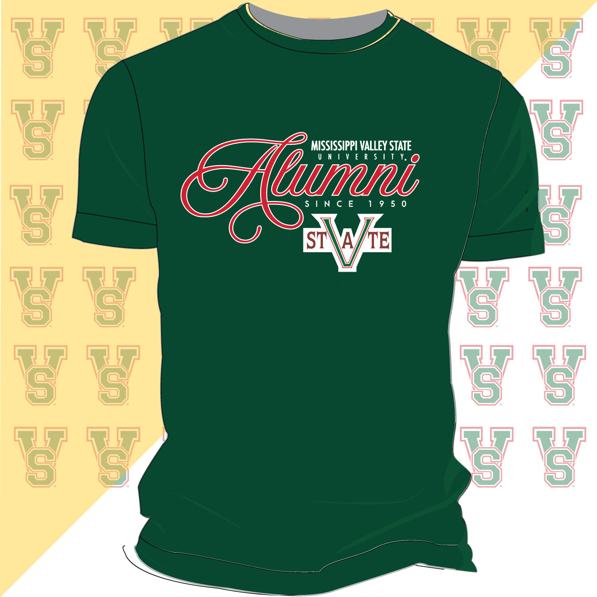 MVSU |  Super Fancy ALUMNI GREEN Unisex Tees (J)