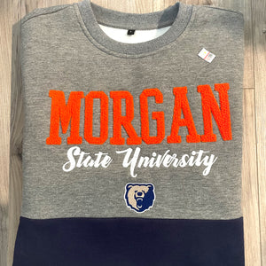 Morgan State | THE GRAD | GRAY & NAVY Unisex Sweatshirt