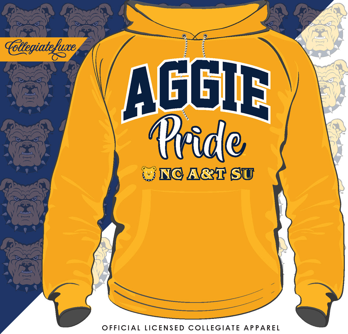 NC A&T AGGIES | PRIDE ARCH Unisex Hoodies (DK'N)