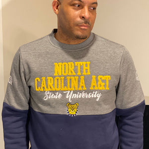 NC A&T AGGIE | THE GRAD | GRAY & NAVY UNISEX SWEATSHIRT -aja