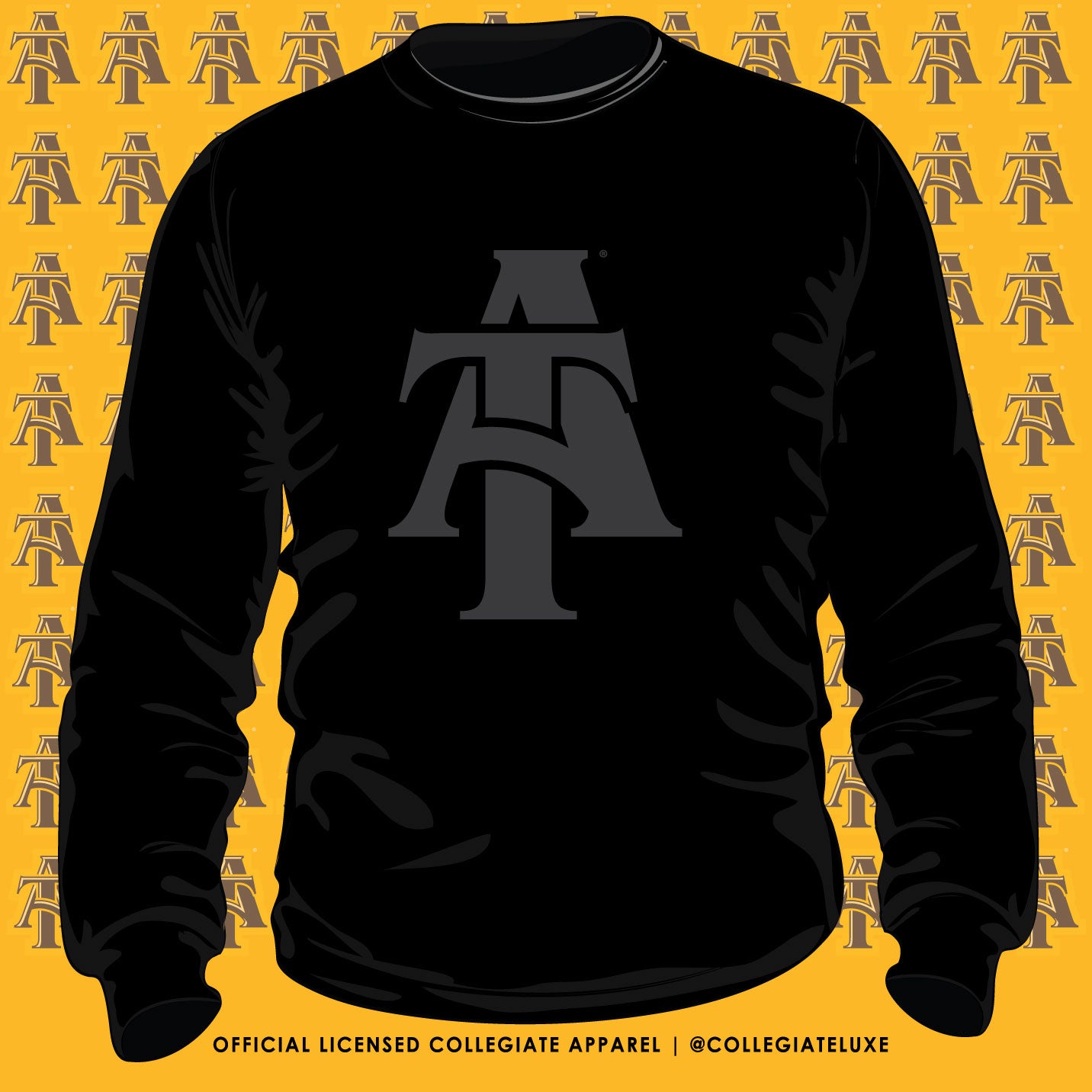 NC A&T AGGIE | Celebrate BHM  | 3D Puff Ink | BLACK Unisex Sweatshirt (DK)