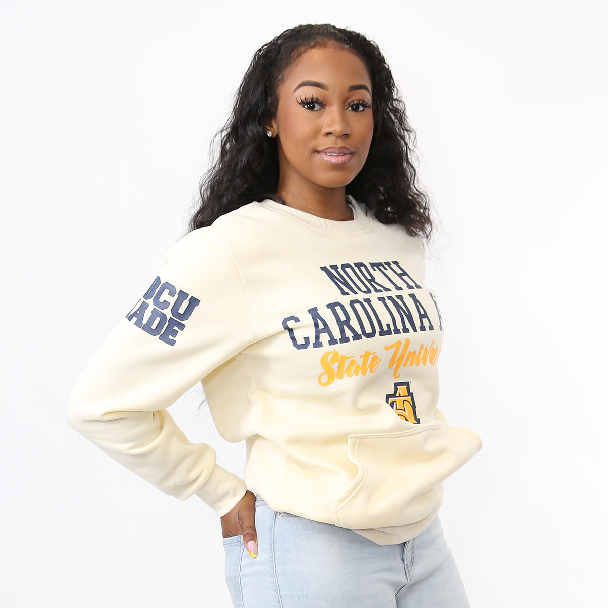 NC A&T AGGIE | PRINT 2021 UNIV | CREAM UNISEX SWEATSHIRT