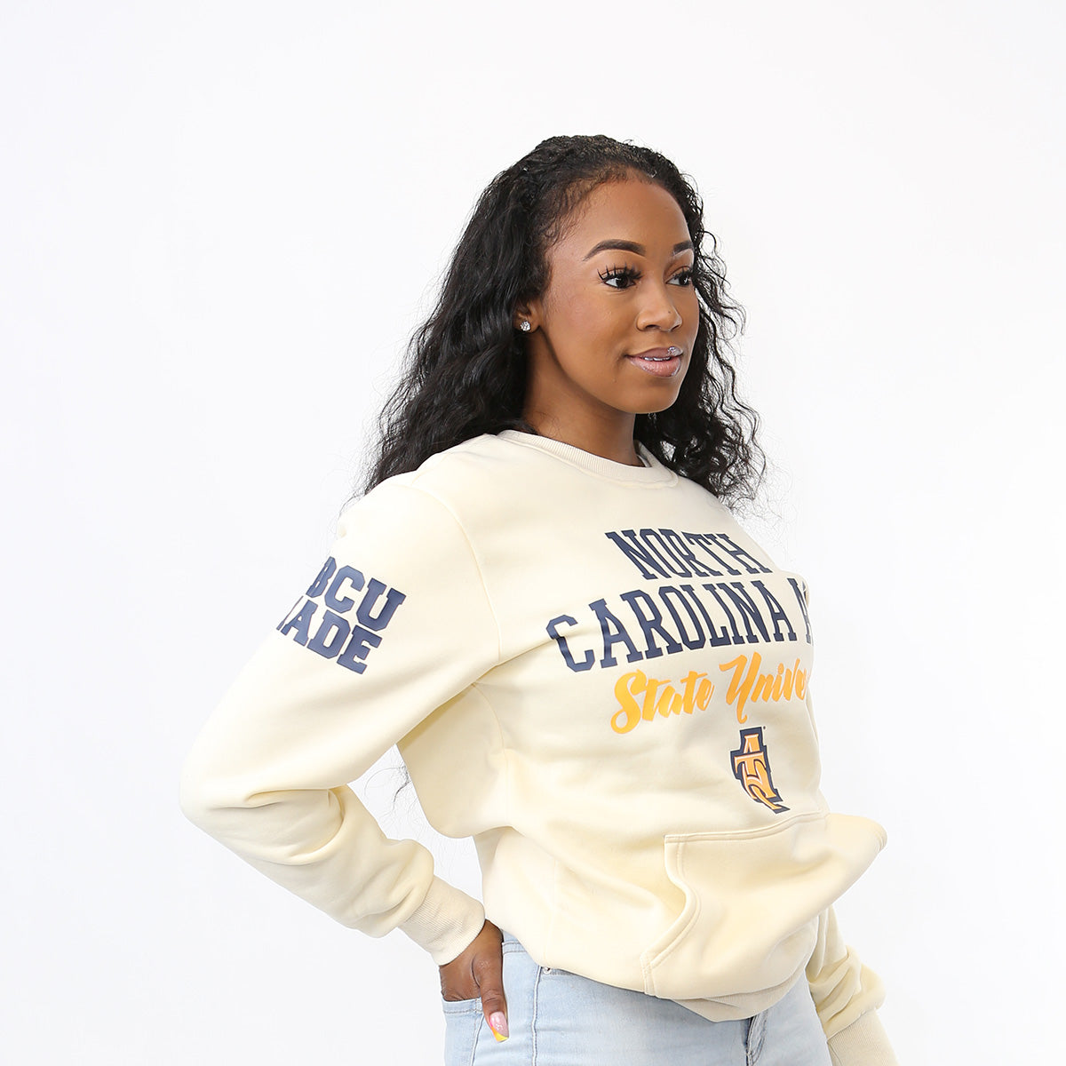 NC A&T AGGIE | PRINT 2021 UNIV | CREAM UNISEX SWEATSHIRT