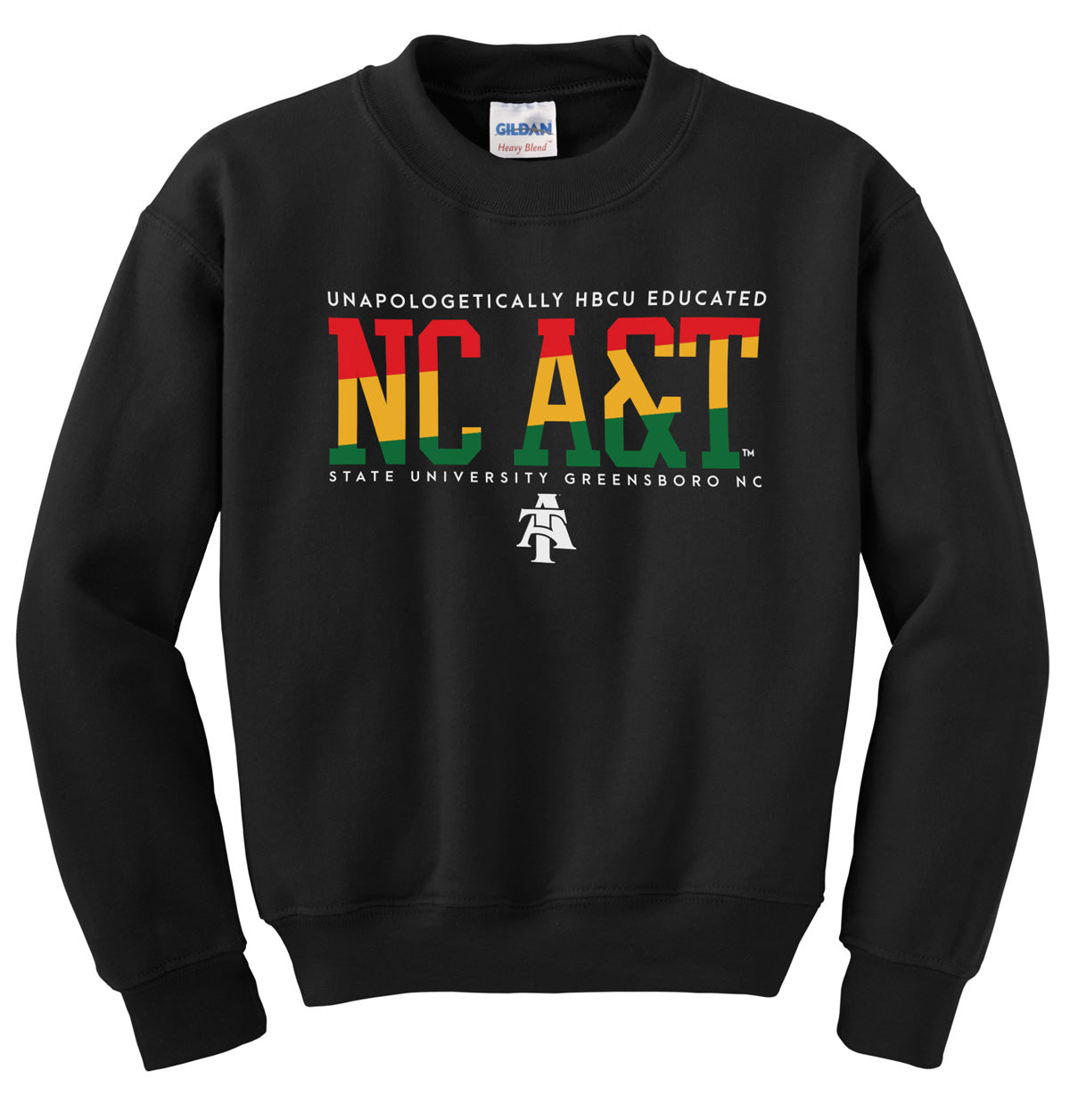 NC A&T AGGIE | 1892 Haile Selassie RASTA COLORS Black unisex Sweatshirt (z)