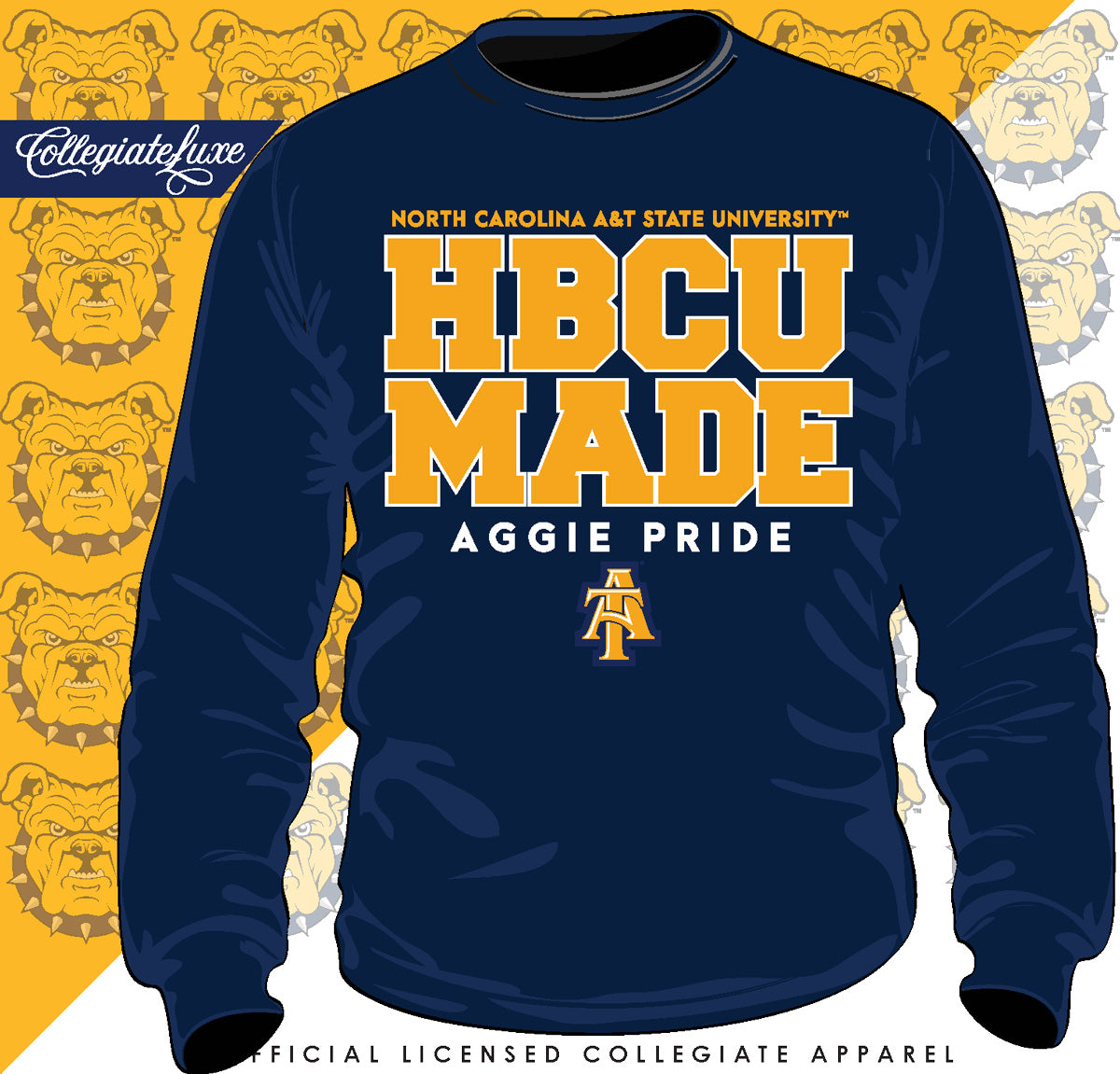 NC A&T AGGIES | HBCU MADE Unisex Sweatshirt (DK'N)