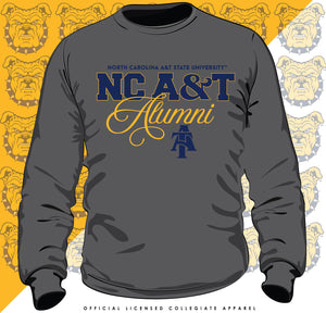 NC A&T AGGIE | Fancy Alumni GRAY Sweatshirt (Z)