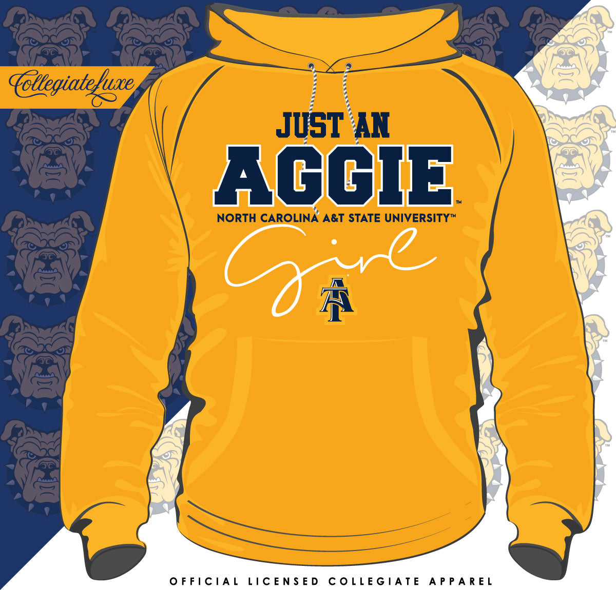 NC A&T SU | Just An Aggie Girl | Unisex Hoodie (DK'N)