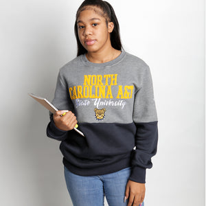 NC A&T AGGIE | THE GRAD | GRAY & NAVY UNISEX SWEATSHIRT -aja