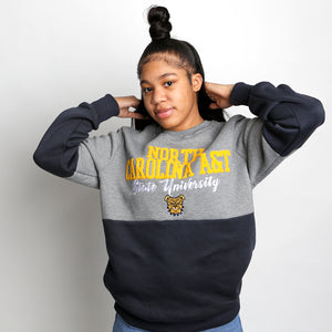 NC A&T AGGIE | THE GRAD | GRAY & NAVY UNISEX SWEATSHIRT -aja