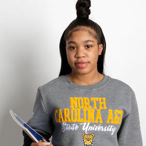 NC A&T AGGIE | THE GRAD | GRAY & NAVY UNISEX SWEATSHIRT -aja