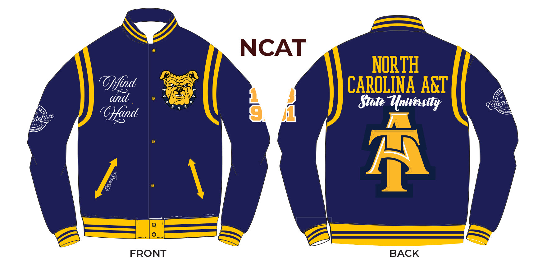 Pre Order (Ship JAN 15)  NC A&T AGGIE | VARSITY JACKET Unisex