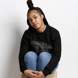 NCCU | Celebrate BHM | 3D PUFF INK ALL Black Sweatshirt (Z)