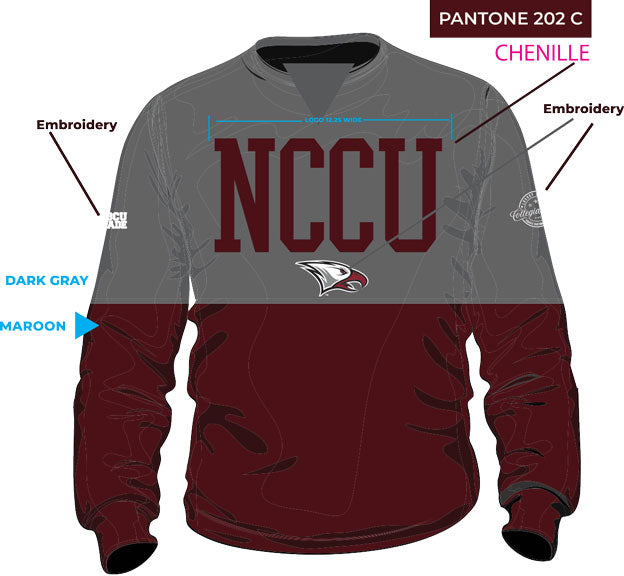 NCCU | THE GRAD | GRAY & MAROON Unisex Sweatshirt