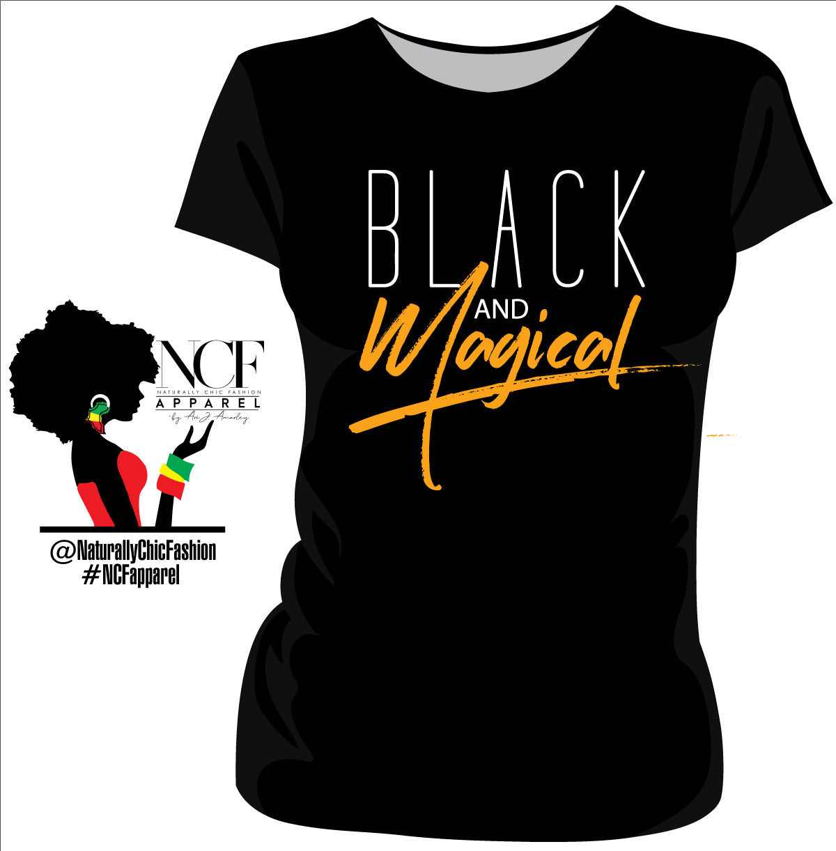 Black & Magical Black Ladies Tees