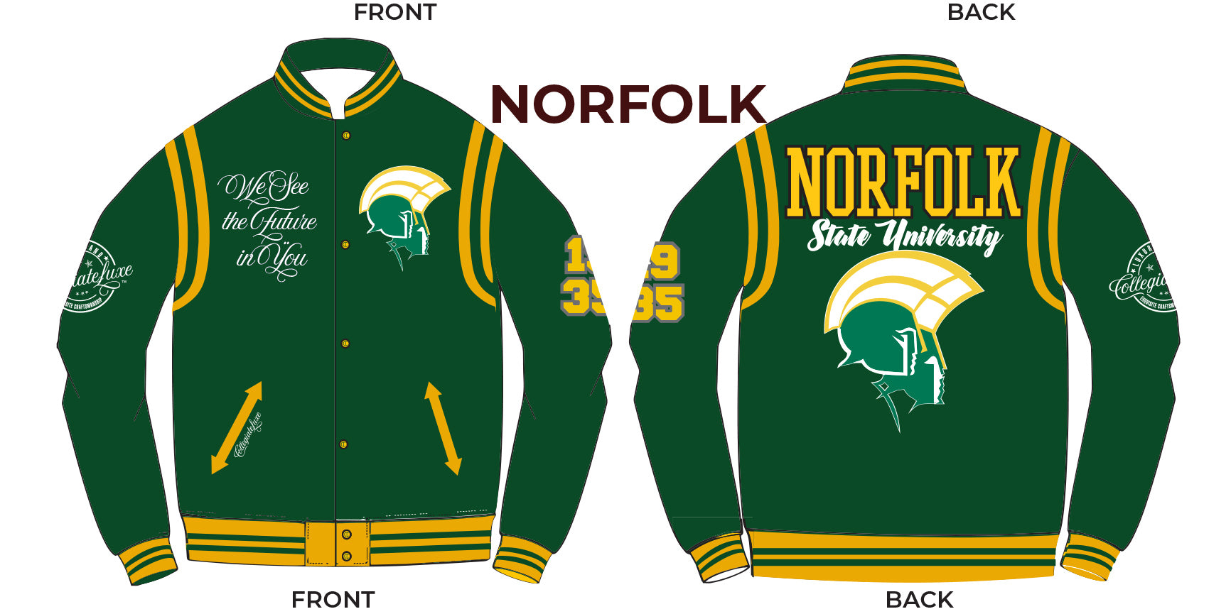 NORFOLK ST. | VARSITY JACKET Unisex Forest (K)