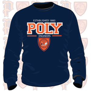 Baltimore Polytechnic Institute | POLY CREST LOGO Unisex Sweatshirt -DK-
