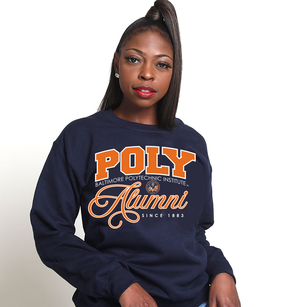 Baltimore Polytechnic Institute | FANCY ALUMNI Navy Unisex Sweatshirt -DK-