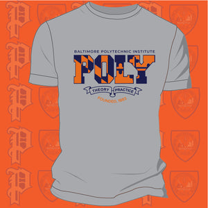 Baltimore Polytechnic Institute | POLY FLAG COLORS Gray Unisex Tees (DK)