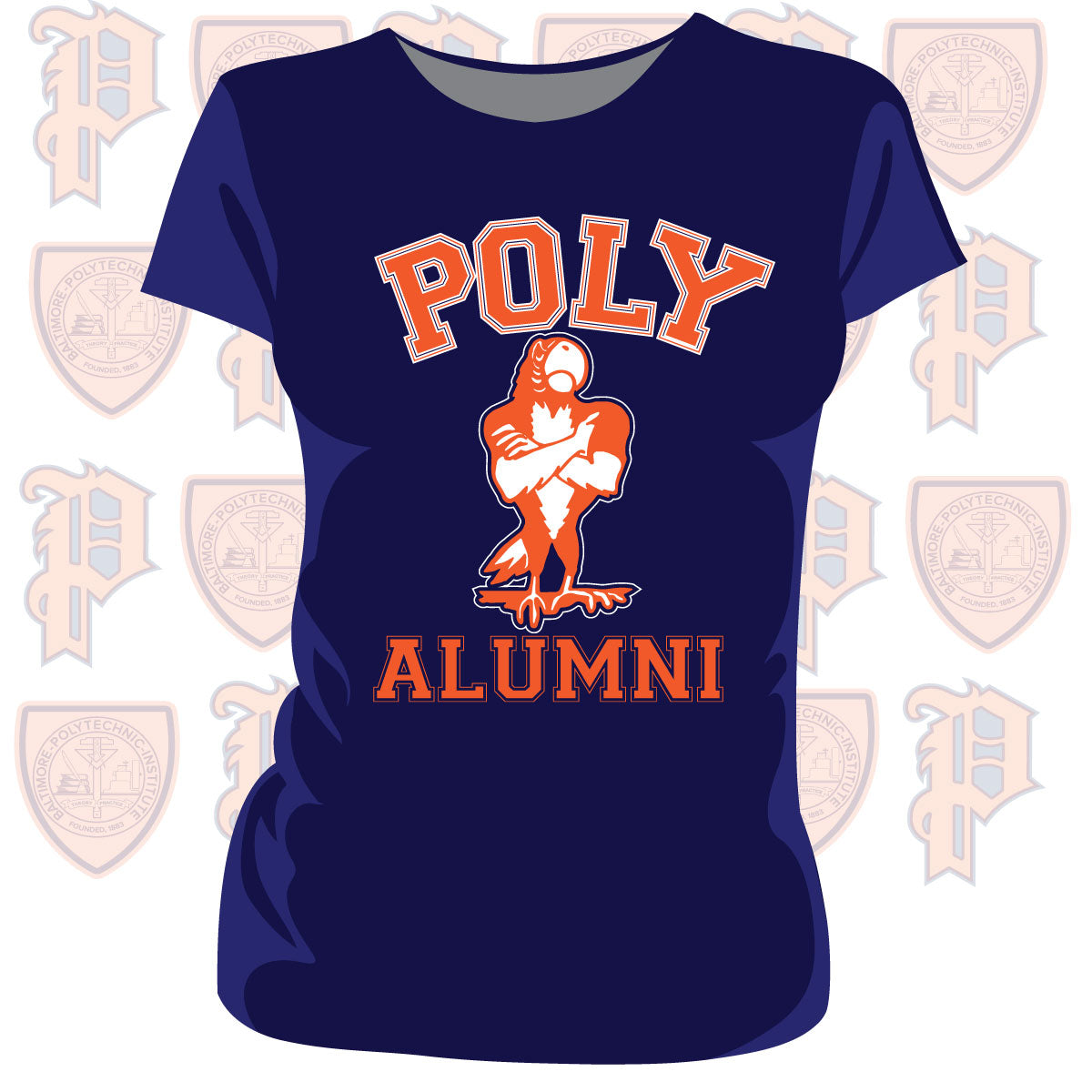 Baltimore Polytechnic Institute | POLY ARCH ALUMNI Navy Ladies Tees (DK)
