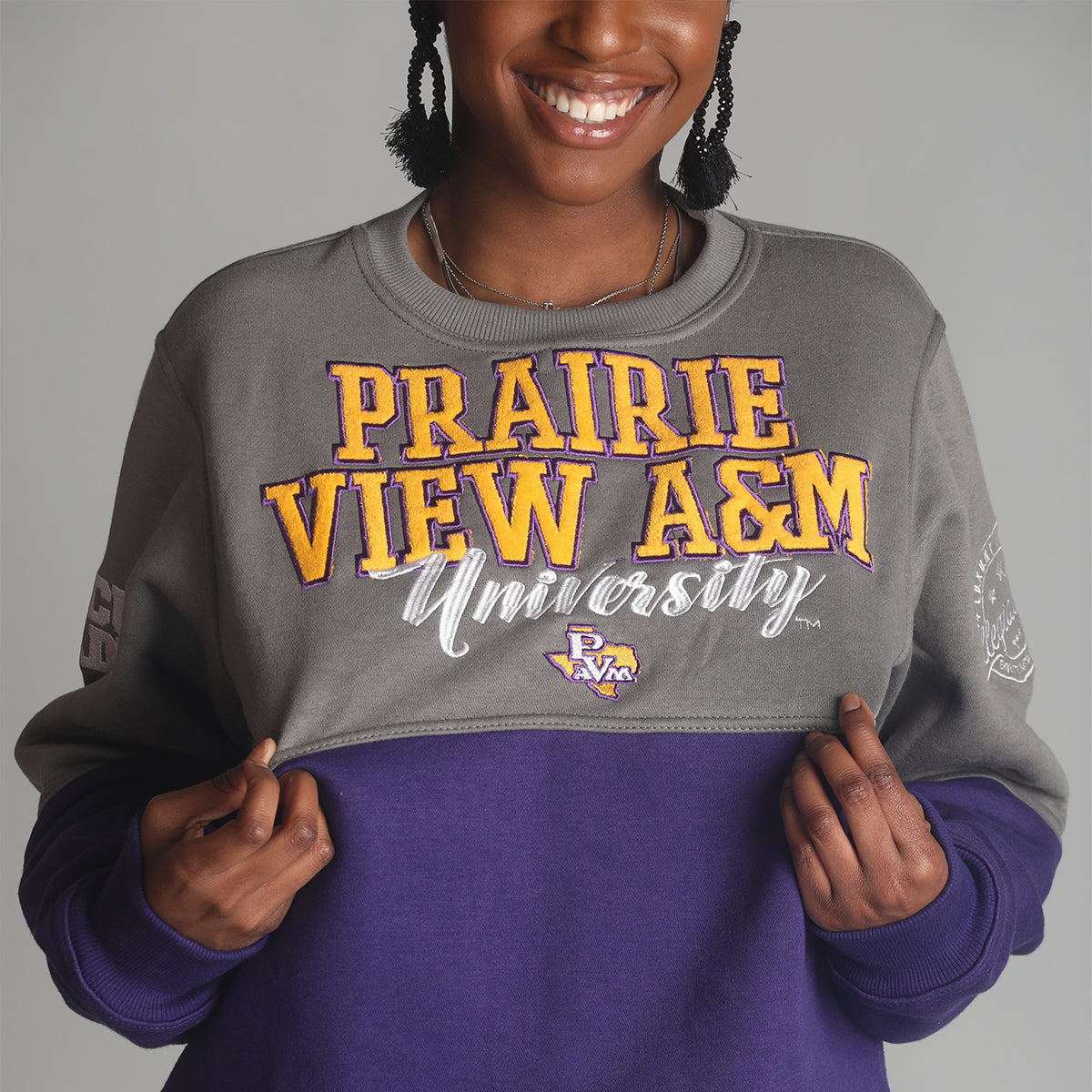 Pvamu Grad PVAMU | THE GRAD GRAY & PURPLE Unisex Sweatshirt -aja – collegiateluxe