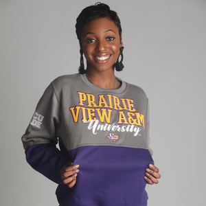 Prairie View A&M  | PVAMU GRAD | GRAY & PURPLE Unisex Sweatshirt -aja