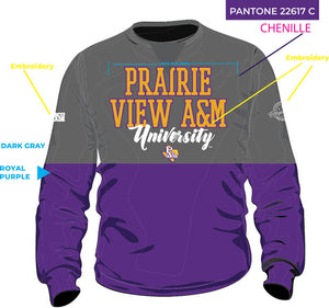 Prairie View A&M  | PVAMU GRAD | GRAY & PURPLE Unisex Sweatshirt -aja