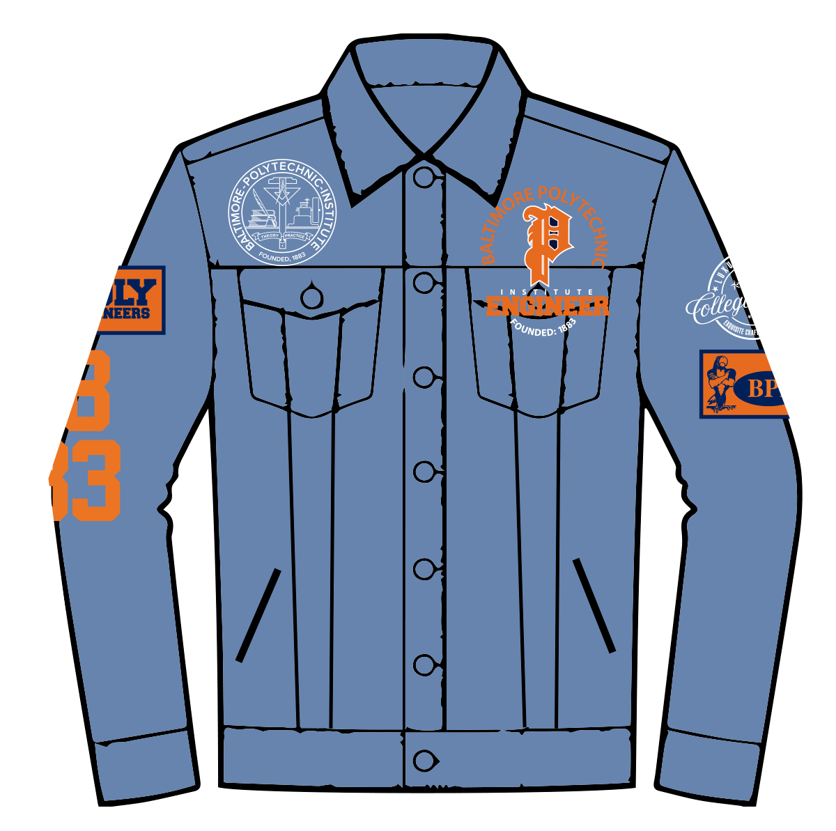 【THEAIRTOWN】pix lettering denim pt ピクスレタリングデニムパンツ 2 color) - THEAIRTOWN | 60