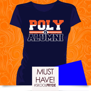 Baltimore Polytechnic Institute | 2 TONE ALUMNI Navy Ladies Tees (Z)