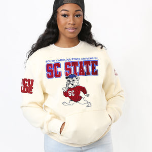 SC STATE  | Chenille LOGO  | CREAM UNISEX SWEATSHIRT (aja)