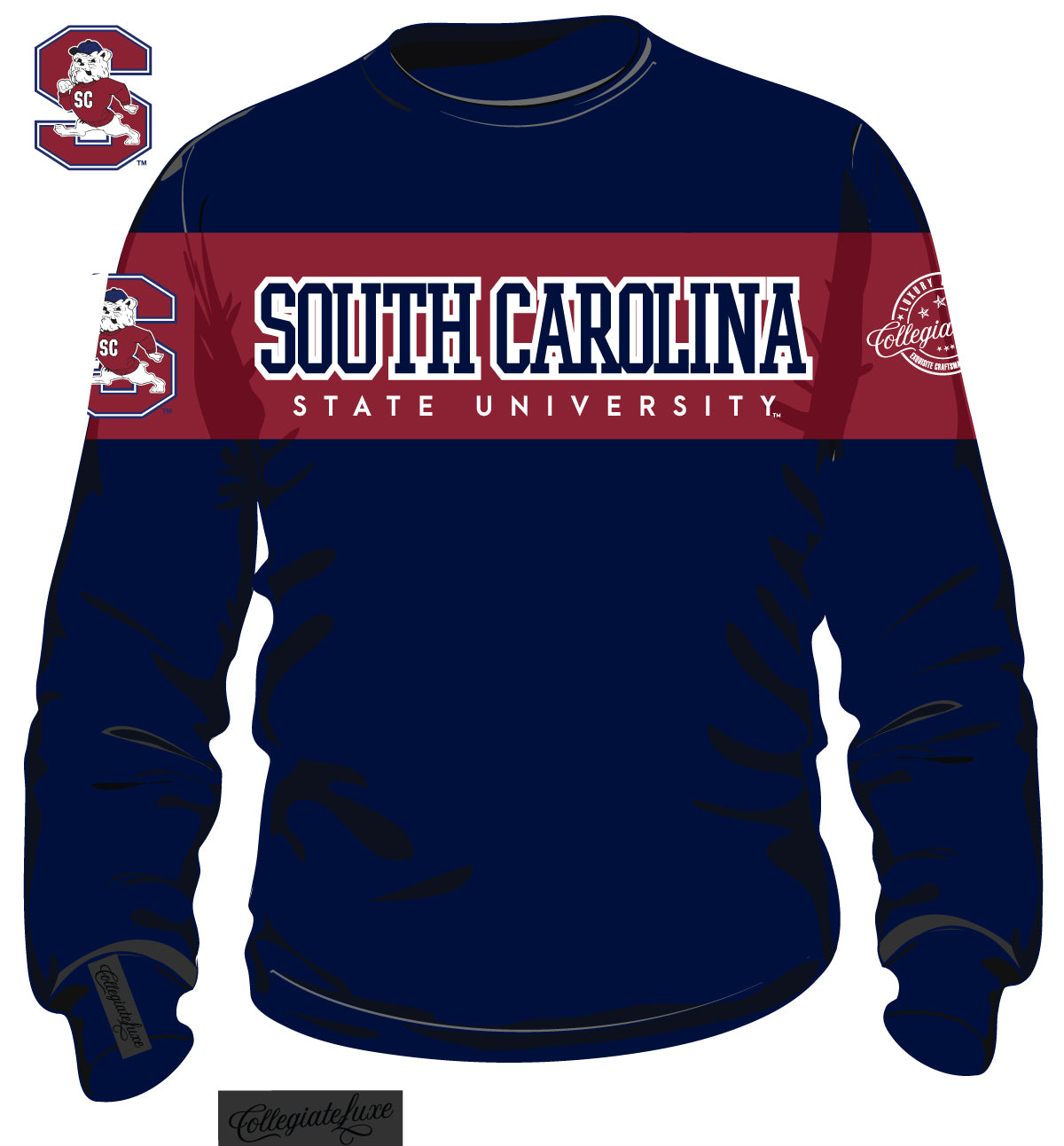 SC State 2 TONE ( Chenille & Embroidery  ) UNISEX SWEATSHIRT (aja)