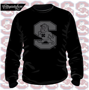 SCState Monochrome  | 3D Puff Ink All Black unisex Sweatshirt (N)