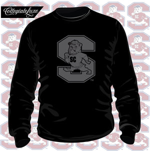SCState Monochrome  | 3D Puff Ink All Black unisex Sweatshirt (z)