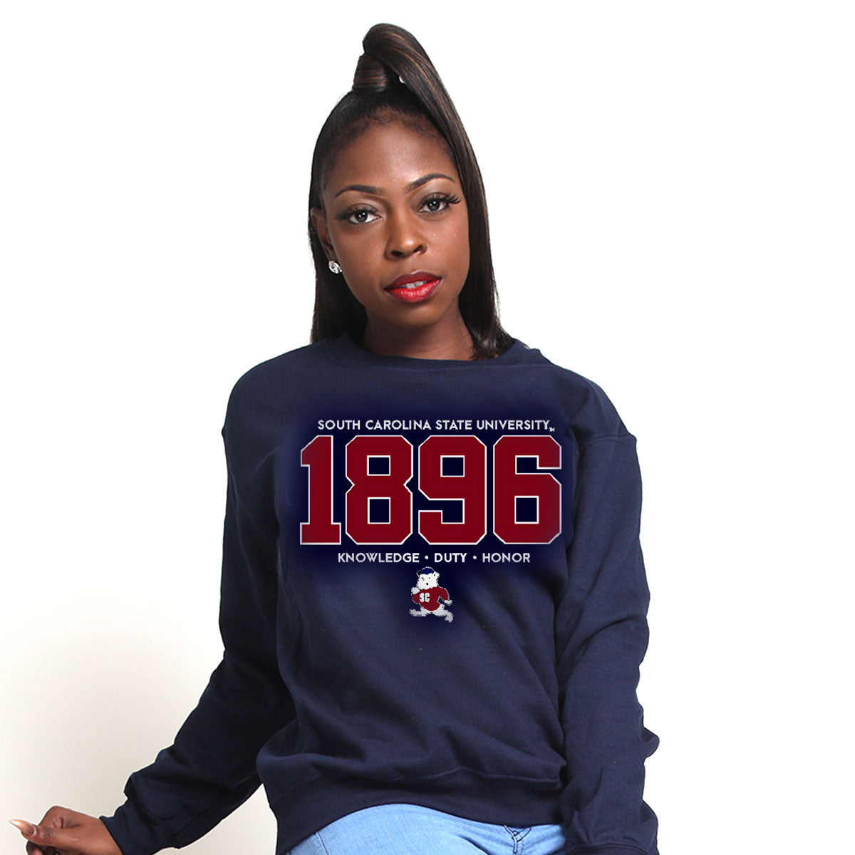 SC STATE | EST. 1896 Navy Unisex Sweatshirt (**) – collegiateluxe
