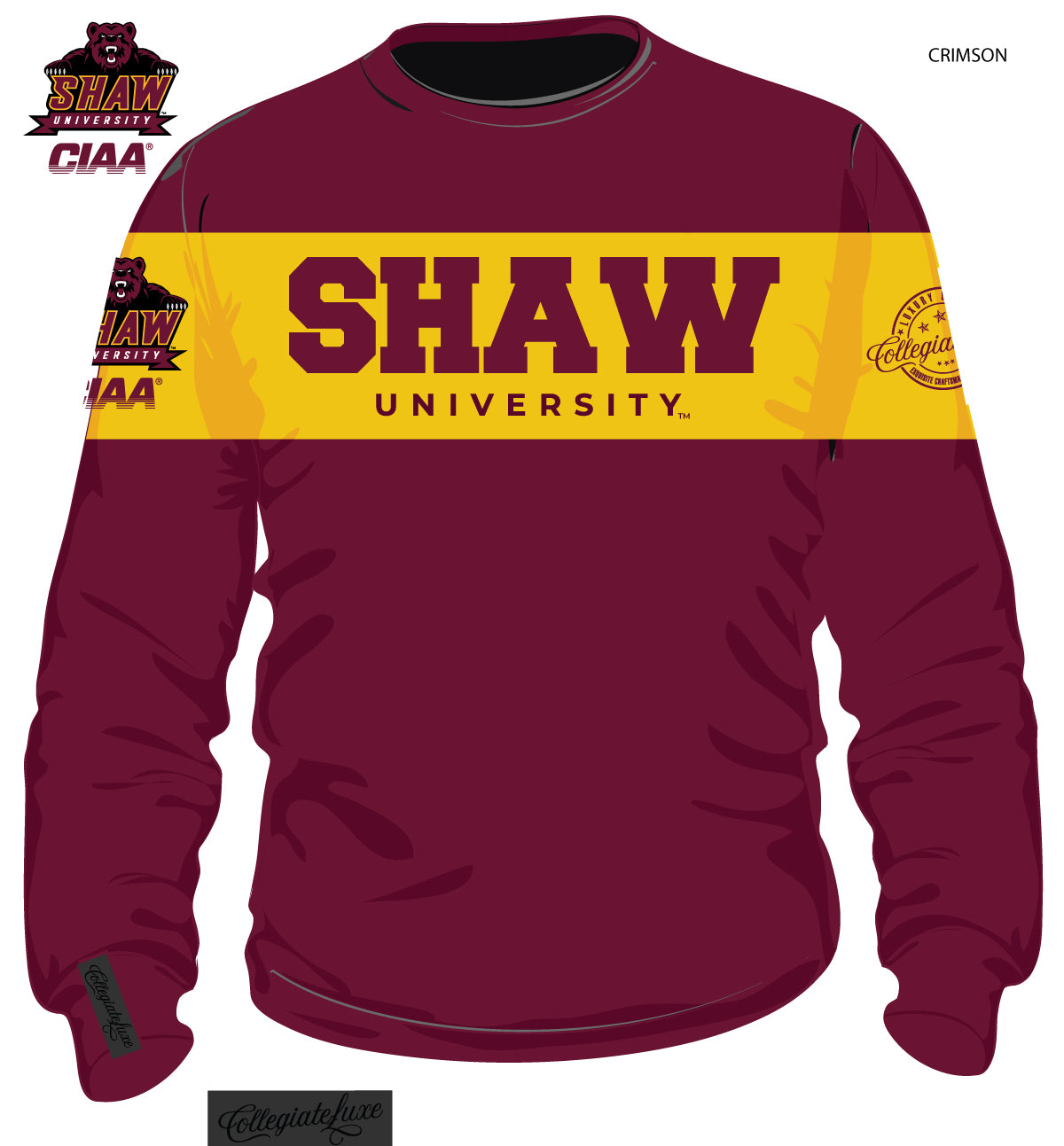 SHAW UNIV. |  2 TONE Chenille UNISEX SWEATSHIRT -aja