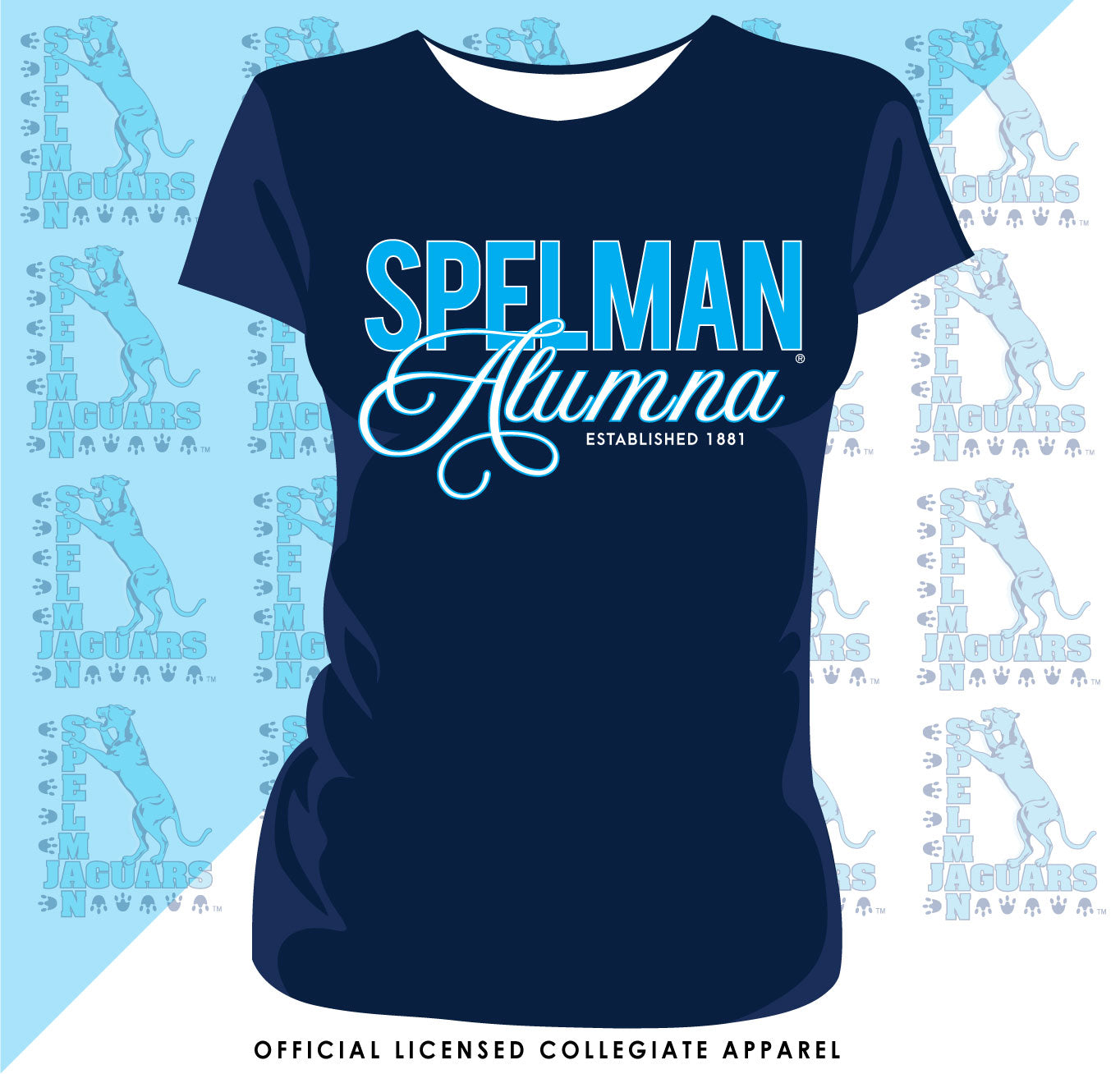 Spelman | Fancy ALUMNA Navy Ladies Tees (Z)