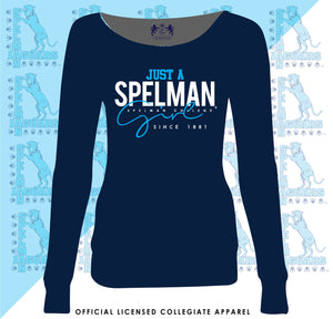 Spelman | JUST A GIRL  NAVY Ladies Off the Shoulders -Z-