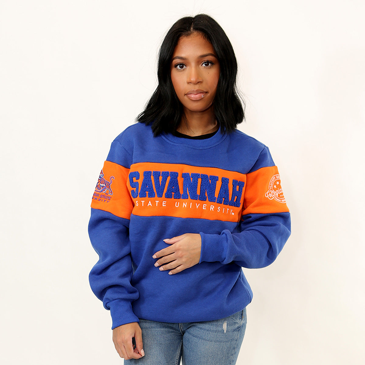 Savannah State  |  2 TONE ( Chenille & Embroidery  ) UNISEX SWEATSHIRT