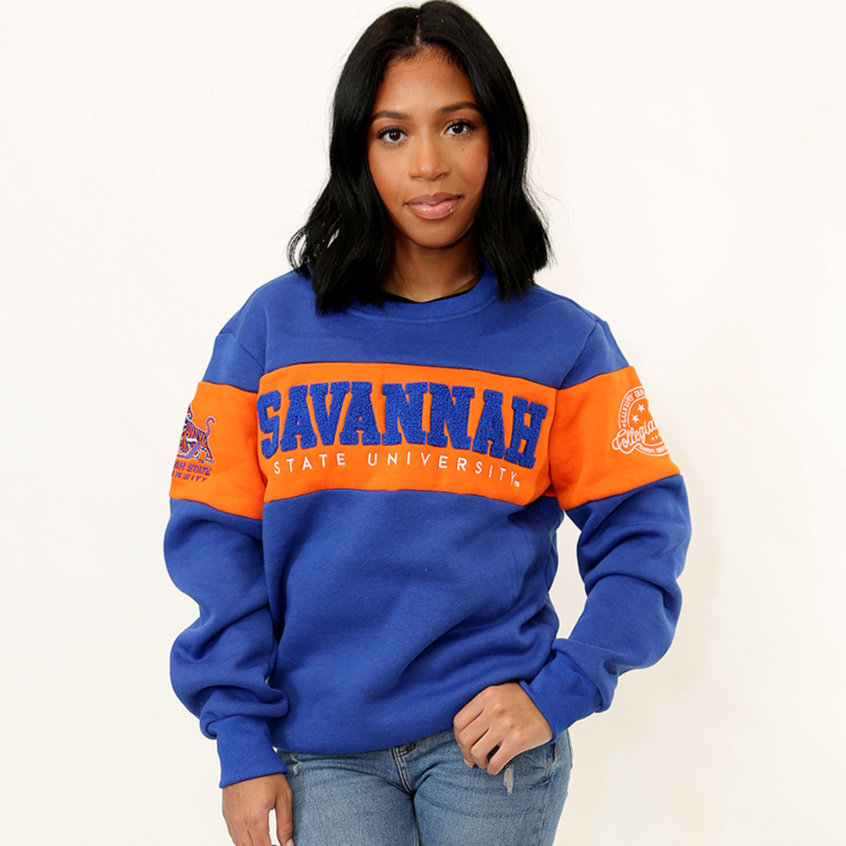 Savannah State  |  2 TONE ( Chenille & Embroidery  ) UNISEX SWEATSHIRT