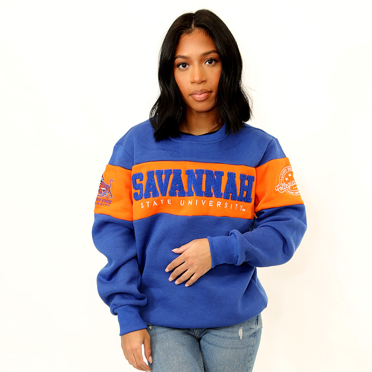 Savannah State  |  2 TONE ( Chenille & Embroidery  ) UNISEX SWEATSHIRT