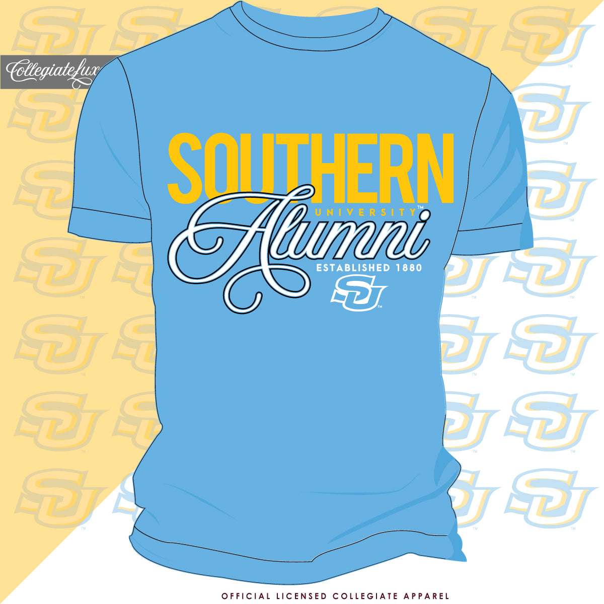 SOUTHERN UNIV. | FANCY ALUMNI Columbia Blue Unisex Tees