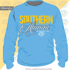 SOUTHERN UNIV. | FANCY ALUMNI Columbia Blue Unisex Sweatshirt