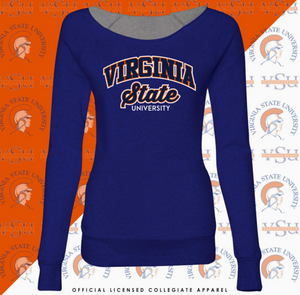 Virginia State  | VSU ARCH | NAVY Ladies Off-the-Shoulders Top